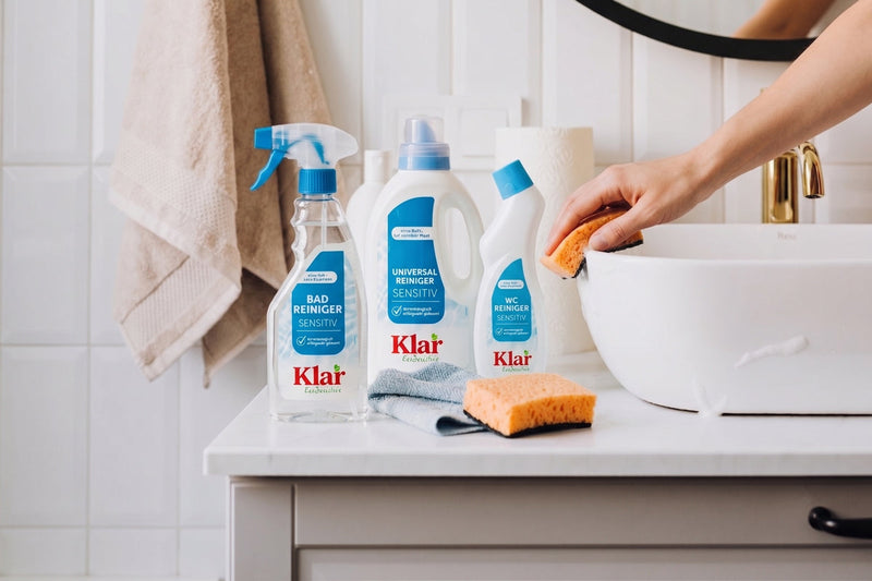 Klar EcoSensitive eco-friendly cleaning products by AlmaWin, made in Germany, fragrance-free and safe for sensitive skin